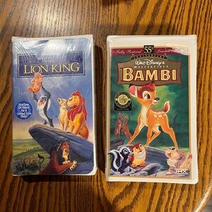 Sealed Disney The Lion King and Bambi VHS Tapes